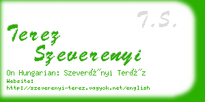 terez szeverenyi business card